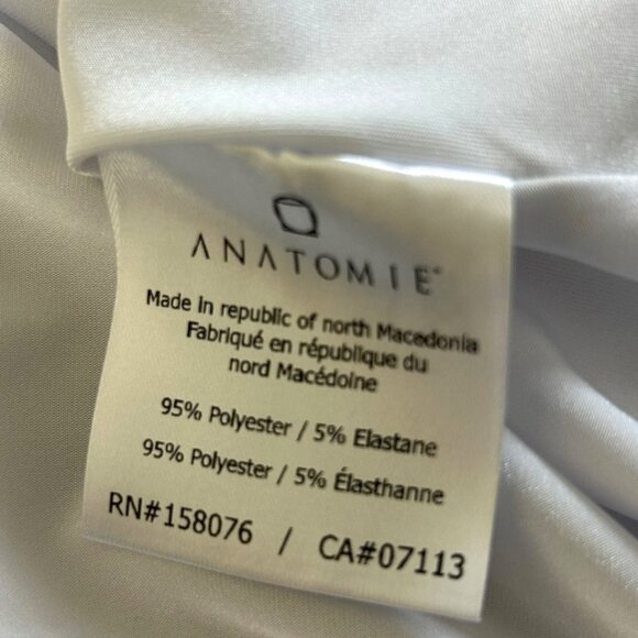 Anatomie Colette Luxury Travel Maxi Dress White Mesh Over Jersey Sz XS - Picture 8 of 10